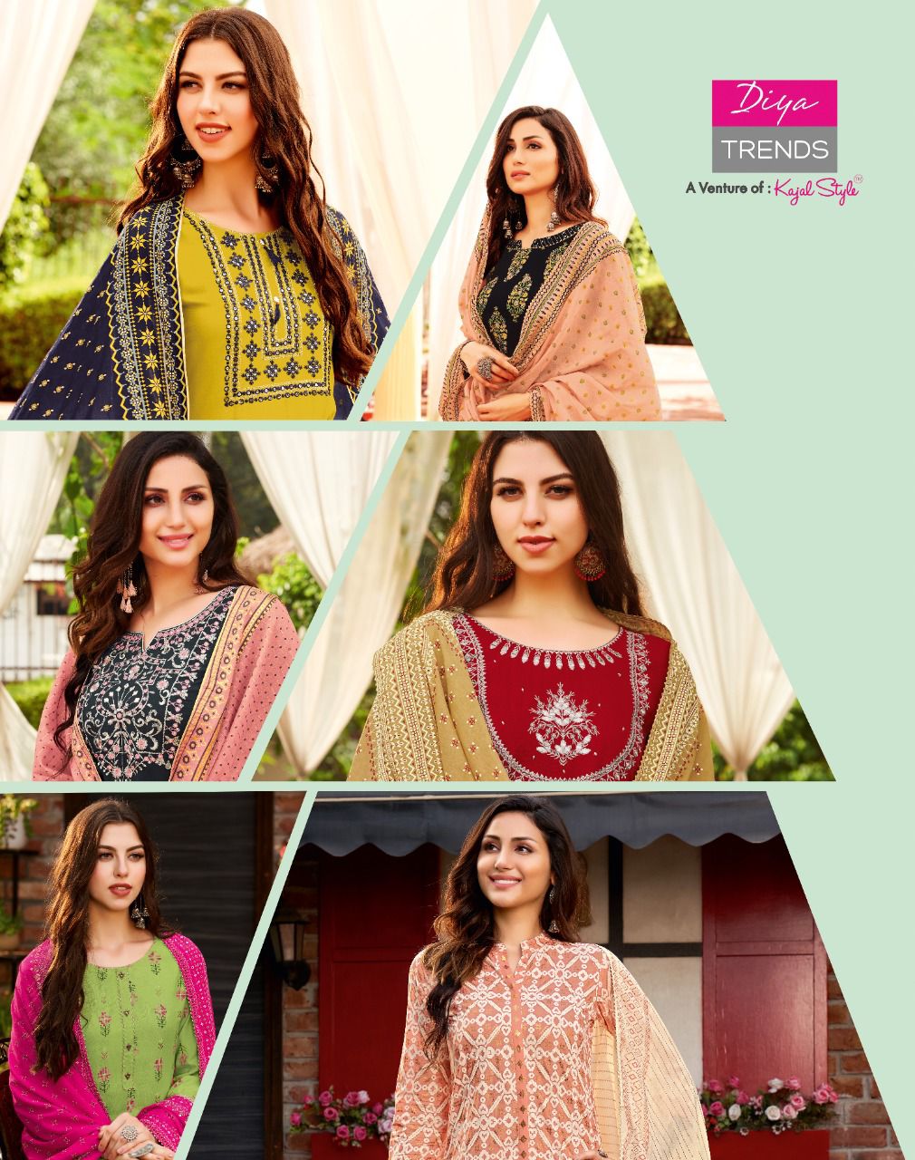 Odhani 2 Embroidery Ethnic Wear Kurti With Pant And Dupatta Latest Collection
